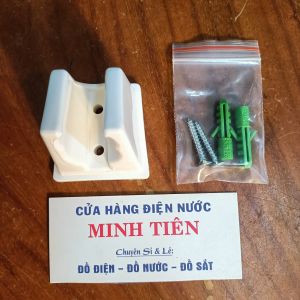 Đế cài đế gác đế treo vòi sen vòi xịt bằng nhựa trắng nhựa xi màu Crome sáng bóng