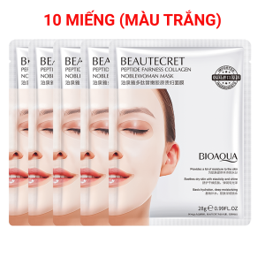COMBO Gồm 10 Miếng Mặt Nạ Collagen BIOAQUA Dạng Thạch Trong Suốt Chiết Xuất Từ Collagen Vàng 24k – Chống Lão Hóa Da Dưỡng Ẩm Giúp Da Săn Chắc