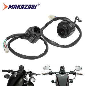 Pair Motorcycle 1" 25mm Handlebar Control Switch Turn Signal Horn For Haley Dyna Softail Sportster 883 1200 1996-2012