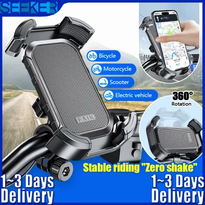 🇸🇬 Fast Delivery Quick Lock Bicycle Mobile Phone Holder 360° Rotation Adjustable Motorcycle Phone Mount Rear View Mirror Phone Bracket for Mountain Bike Road Bicycle gifts Christmas present