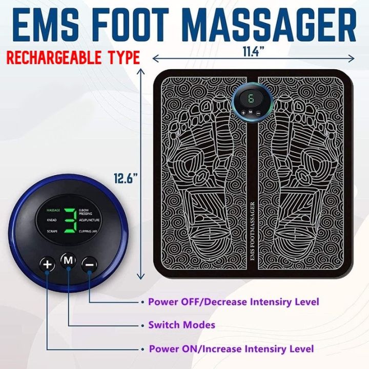 Electric Ems Foot Massage Pad Pengurut Kaki Ems Foot Massage Pad Feet