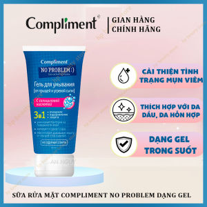 Gel Rửa Mặt Giảm Mụn Compliment No Problem Chứa Salicylic Acid Tea Tree 200ml