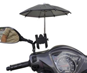 Giá Đỡ Kẹp Điện Thoại Gắn Xe Máy Có Ô Dù Che Mưa Che Nắng