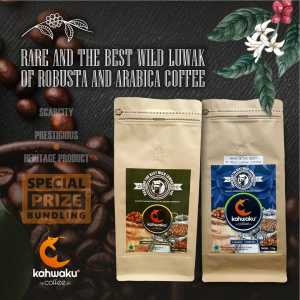 Kopi Luwak Langka KAHWAKU Asli Liar Bundling Arabika Robusta 2000 Gram