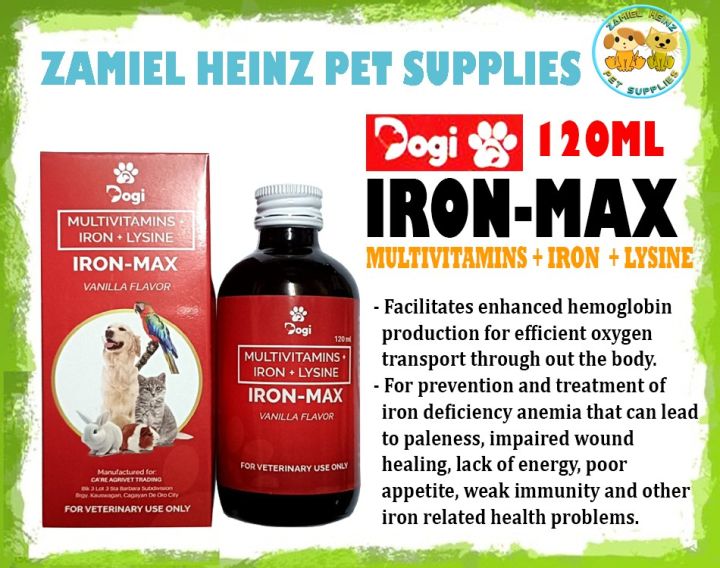 Dogi IRONMAX (Multivitamins + Iron + Lysine) for Cats & Dogs 120mL
