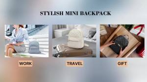 Marvolia  WomensBackpack  -  Faux Leather Small Backpack fashion Daypack Purse Travel Work Shopping   Black   Modern