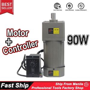 Unicorn [Spot goods] 220V Adjustable Speed Gear Motor AC 90W/120W Single Phase Asynchronous Gear Motor