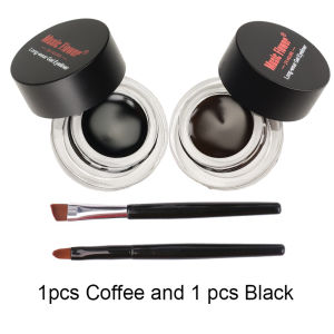 UNNY CNNV Eyeliner Cream with Brush Waterproof Long Lasting Black Eyeliner Makeup Tools Beauty Cosmetics