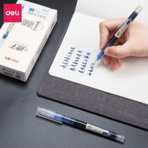 Bút bi nước mực GEL nhanh khô ngòi 0.5mm Deli S856 viết thư pháp cho học sinh văn phòng