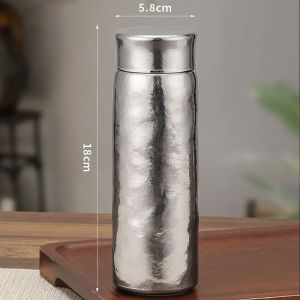 200/300ml Pure Titanium Thermos with Filter Double Layer Vacuum Flasks Drinkware Holiday Gifts Portable Student Water Bottle2026