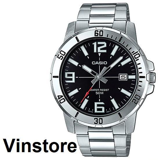 Casio dive style outlet stainless steel men's watch