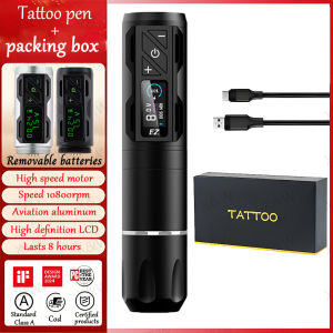 【New store discount】Wireless tattoo machine Wireless tattoo pen complete set buy 1 get 72 cheap LCD tattoo display professional Wireless