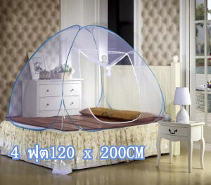 MO มุ้งกันยุง มุ้งนอน มุ้งครอบ มุ้งสปริงกาง มุ้งเต็นท์ กันแมลง กันยุง 4ฟุต 5ฟุต 6ฟุต（ประตูเดียวเท่านั้น）