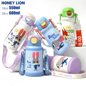 600ML Vacuum Insulated Tumbler with Anti-Mis Touch Lock - 5-Layer Thermal Bottle 316L SS - Portable Crossbody Water Flask for Travel & Hiking- HoneyLion