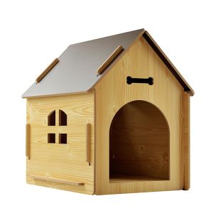 AUREO Wooden Cage  Four Doghouse Seasons Universal Cat Small Medium Large Winter Warm Dog House  Supplies