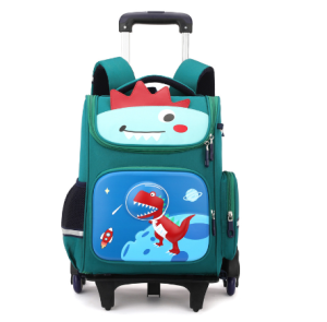 Detachable Kids 6 Wheels Trolley Bags Schoolbag Primary Stroller 17 inch Backpack Grade123456