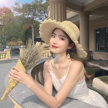 Mũ cói phong cách vintage Hàn Quốc