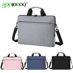 GOOJODOQ Laptop Bag 13.3 14 15.6 Inch Waterproof Notebook Case Sleeve For Macbook Air Pro 13 15 Computer Shoulder Handbag Briefcase Bags