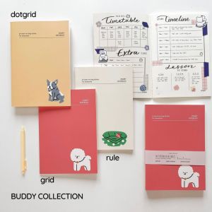 Vở 80 trang may gáy 100gsm vở kẻ ngang dot grid Crabit - Buddy