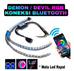LAMPU LED DEMON RGB / DEVIL RGB KONEKSI BLUETOOTH LED RAPAT