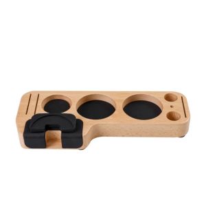 BAGUO(霸果) Phổ thông Giá nén cà phê Thuận tiện Bền Giá đỡ Bộ lọc cầm tay đồ uống cà phê Túi đựng bộ lọc di động Bằng gỗ Giá đỡ máy ép tấm lót Nhà