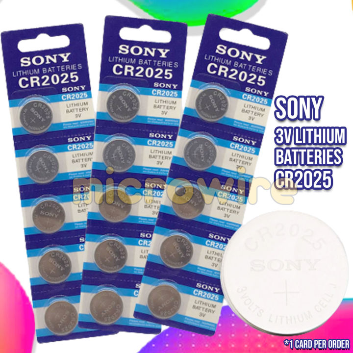 SONY 3V LITHIUM BATTERY CR2025 (1 CARD ) Lazada PH