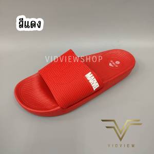 VIDVIEW  !!ลดสนั่น!! รองเท้าแตะชาย Adda 82108 ลาย Avengers Marvel ไซส์ 41-43