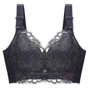 Maniyun Soft Lace Small Chest Push Up Bra Women 2.5cm Thick Adjustable Non-wired Comfort Gathered Bra Lingerie