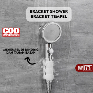 Gantungan Shower Silicon Kamar Mandi Copot Pasang Hand Shower Kamar Mandi Bracket Hanger Shower Suction Cup Perlengkapan Mandi