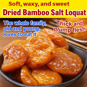 Dried Pei Pa Koa with Bamboo Salt (Pure Natural) Loquat Preserved Fruit Pipa No Additives Healthy Snacks