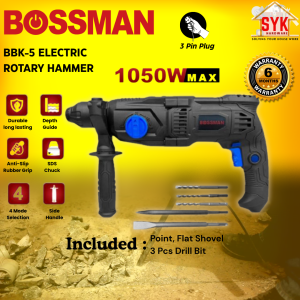 SYK Bossman BBK-5 Electric Rotary Hammer Drill Power Tools Mesin Elektrik Mesin Gerudi Penebuk Dinding