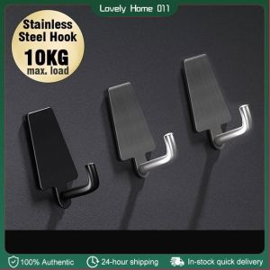 Free Punch Adhesive Hooks 304 Stainless Steel Hook Wall Adhesive Hooks for Kitchen Plastic Hook Wall