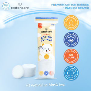 Cottoncare™ Premium Pure Cotton Rounds Seamless Edge Baby Biodegradable Infant Makeup Remover Pads Cleene