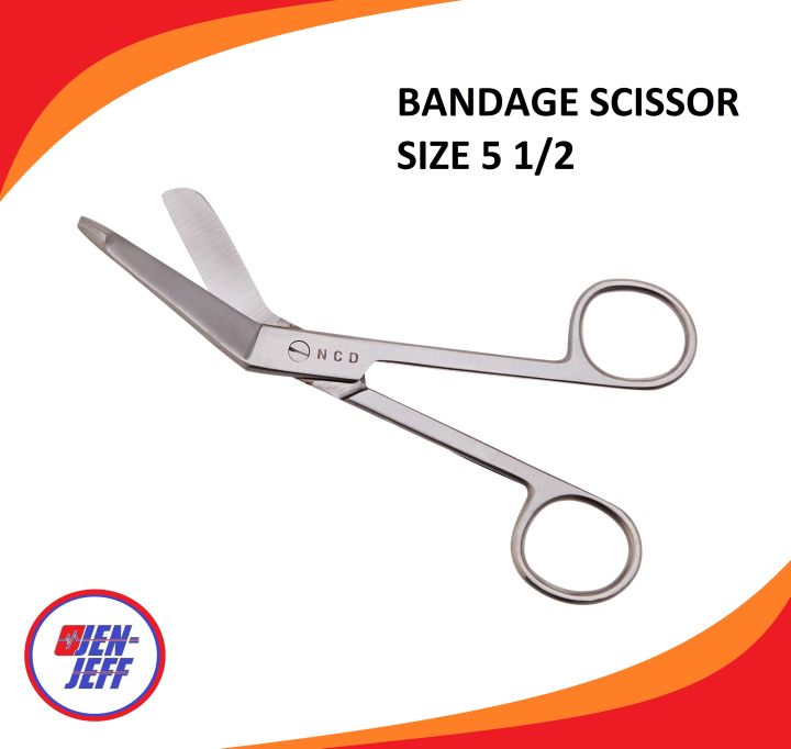 Bandage Scissor 5 1/2 Stainless Steel Bandage Scissor Kelly Forceps