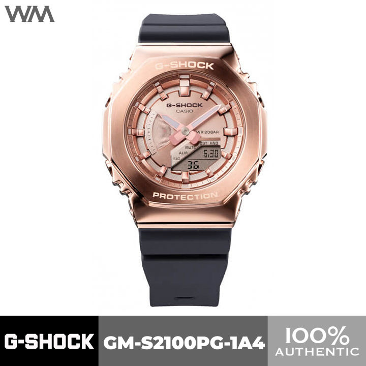 Casio G SHOCK GM 2100 Metal Covered Series Rose Gold Casioak Analog Digital Watch for Women GM S2100PG 1A4 Lazada PH