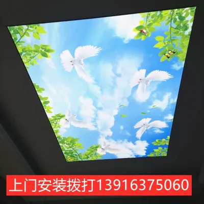 Soft film ceiling white light film ceiling light film ceiling light box luminous light film lamp cloth installed in Shanghai