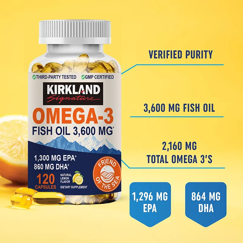 KIRKLAND Triple Strength Omega Fish Oil Capsules 3600 mg EPA