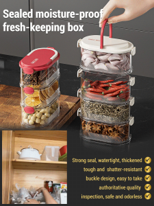 Spice storage box Onion ginger and garlic seasoning jars Stackable kitchen sealed boxes Storage jars and packaging boxes Crisp-keeping boxes