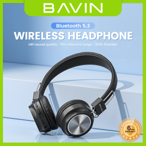 BAVIN BH38 High Bass Bluetooth Wireless Headphones w/ Built-In Microphone Universal Compatible Lightweight Headset