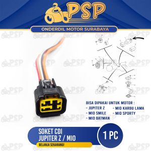 Soket CDI Jupiter / Mio - Kabel Cabel Socket CDI Yamaha Jupiter Z Mio Karbu Mio Sporty Mio Smil