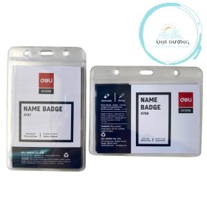 Thẻ đeo bảng tên Deli 5756/5757 - Thẻ bảng tên cao cấp - Thiết kế tiện lợi