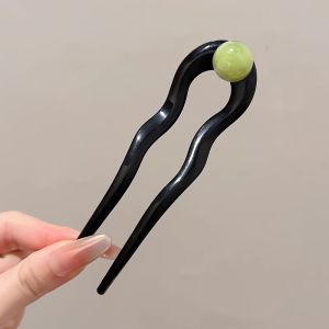Trâm Cài Tóc Hình Chữ U Viên Ngọc Xinh Thời Trang Hàn Quốc Cho Nữ - Phụ Kiện Tóc