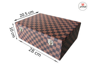 กล่องใส่พระเครื่องและเครื่องประดับ แบบตัวล๊อคตับ 3 ชั้น 54 ช่อง