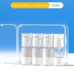 BNUE1 Chống rò rỉ Bộ chai du lịch có thể đổ lại Trong suốt Có thể tái sử dụng Chai bơm chân không Nhẹ có hộp đựng đồ Hộp đựng dầu gội rỗng Mỹ phẩm