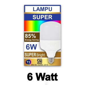 Lampu Bohlam LED Kapsul Super Bright 5 Watt 50 40 30 20 15 10 Putih Kuning Capsule Jumbo E27