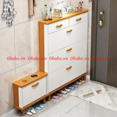 [ Freeship HCM] Tủ giày thông minh siêu mỏng cao cấp Ohaha - TGCC014