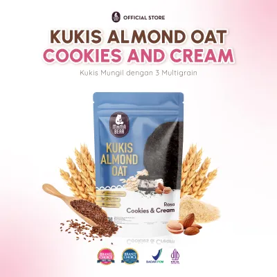 MamaBear Kukis Almond Oat Rasa Cookies & Cream - Camilan Kaya Nutrisi untuk Ibu Menyusui Halal BPOM