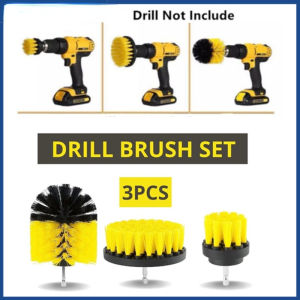 3PCS Drill Scrubber Brush Carpet Glass Car Tires Plastic Round Electric Cleaning Brush Multipurpose Cleaning Tool Kit
