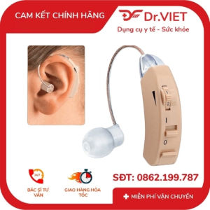 Máy trợ thính Alkato Không Dây JH-125 đeo sau tai cho người lãng tai nghe kém khuếch đại âm thanh giảm hú rít