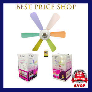 BestPriceShop Lampu Kipas Langit-langit LED Lampu Kipas dengan Remote Control DEKORA PROFAN